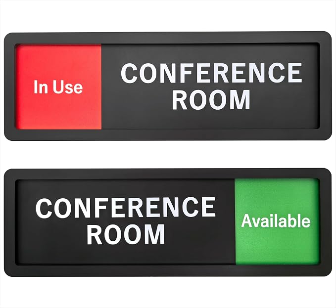 Conference Room Sign – In Use/Available Slide Switch Sign, Premium Durable - Image 7