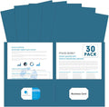 Two Pocket Folders, PANDRI 30 Pack 2 Pocket Folders, Letter Size Paper File by PANDRI