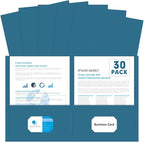 Two Pocket Folders, PANDRI 30 Pack 2 Pocket Folders, Letter Size Paper File by PANDRI
