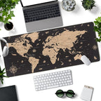 World Map Desk Mat Historical World Map Desk Pad Extra Large Computer Mouse Pad - Image 2
