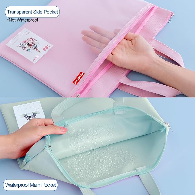 Pendancy Mesh Zipper Pouch 11x13.7 in, A4 Size Foldable Document Storage - Image 4