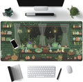 Mechanical Cattle Cute Desk Mat Kawaii Frog Mouse Pad Green Desk Anime Mat by Mechanical+Cattle