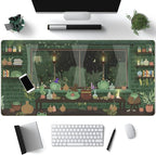 Mechanical Cattle Cute Desk Mat Kawaii Frog Mouse Pad Green Desk Anime Mat by Mechanical+Cattle