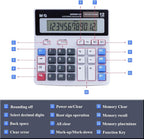 M&G Desk Calculator 12 Digit Extra Large LCD Display, Dual Solar Power and - Image 7