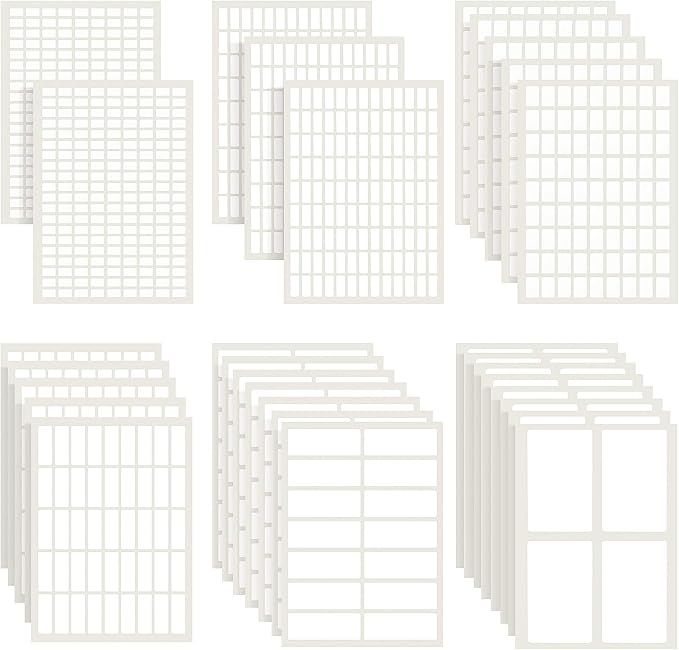 1723 Pieces Matte Labels Sticker Removable Rectangular Labels Writable Blank by Zonon