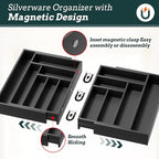 Silverware Organizer Large, Magnetic Connected Expandable 13 Slots Silverware - Image 3