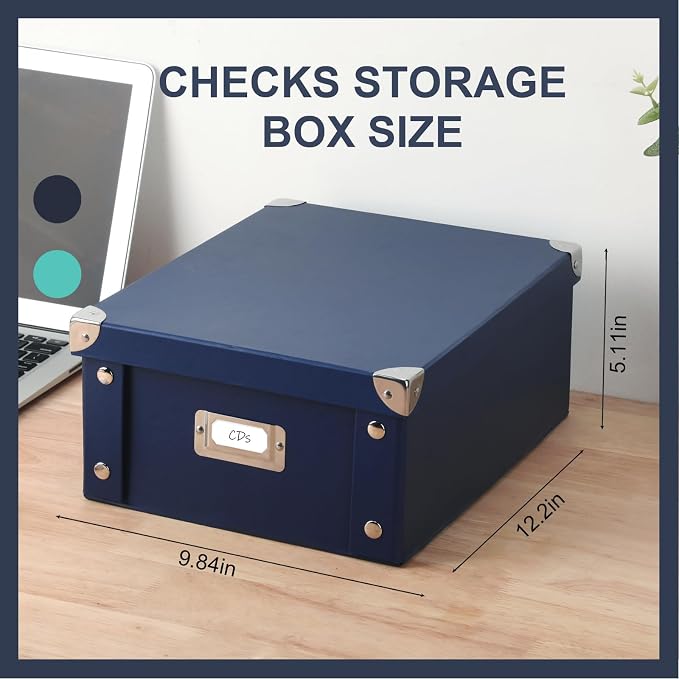 DLUGOPIS 2 Pcs Inch Checks Storage Box - Image 2