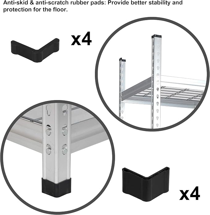 Amazon Basics 5 Shelf, High-Grade Aluminum, Adjustable, Shelving Unit - Image 8