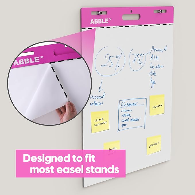 Super Sticky Easel Pad, 25 x 30 Inches, 30 Sheets/Pad, 8 Pads/Pack, Large Self - Image 9