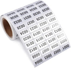 1-2000 Consecutive Number Inventory Stickers Self Adhesive Waterproof Labels by Unknown