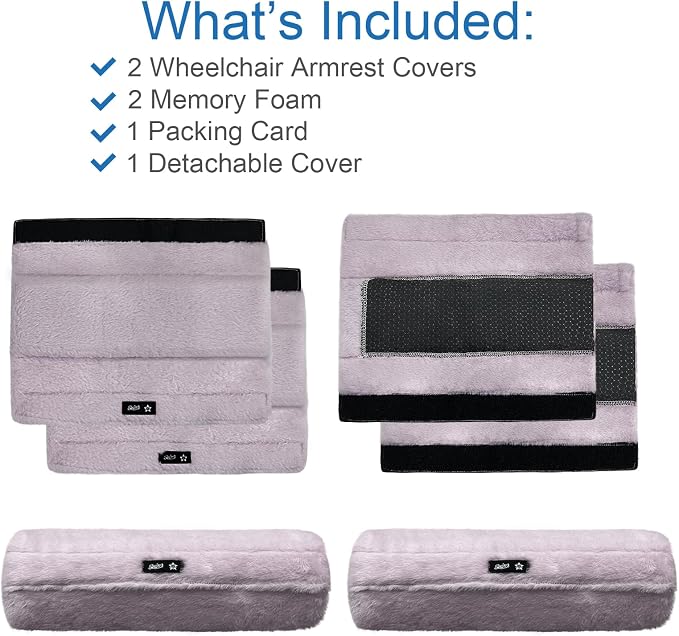 SPRING SEAON Wheelchair Armrest Covers 2 Pack Soft Memory Foam Wheelchair - Image 4