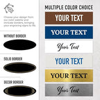 Custom Wall or Door Sign, Personalized Oval Plaque Engraved Message - Image 2