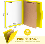 Skyygemm 36 Pcs Classification Folders Letter Size, 1 Divider Pressboard File - Image 2