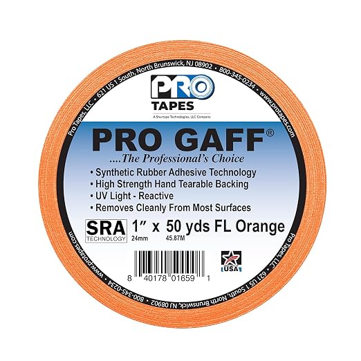 1" Width ProTapes Pro Gaff Premium Matte Cloth Gaffer's Tape - Image 2