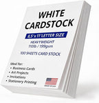 Veritas White Cardstock 8.5 x 11”, 110LB/199GSM Heavyweight Card Stock by WritePads