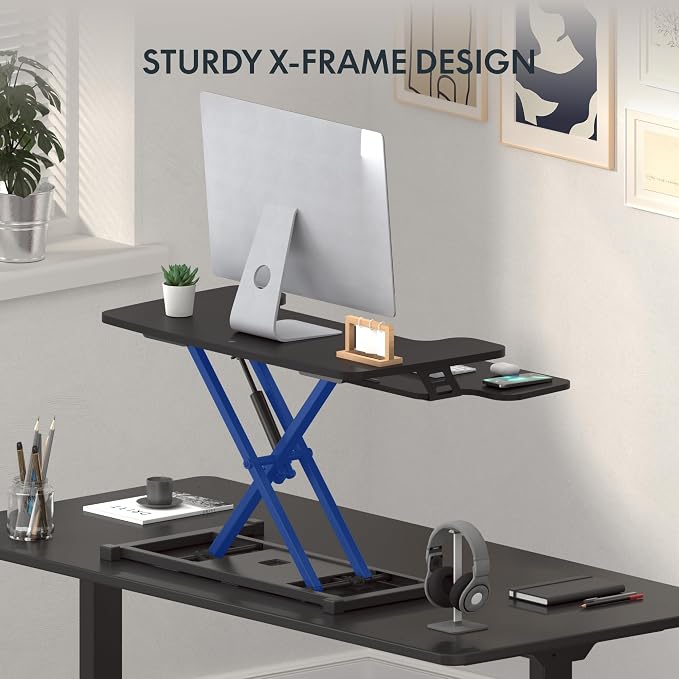 FLEXISPOT 32-inch Height Adjustable Standing Desk Converter, Quick Sit to Stand - Image 6