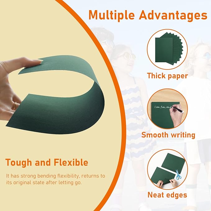 Guakicae 40 Sheets Dark Green Cardstock 8.5 x 11 Craft Paper, 75lb Premium - Image 3