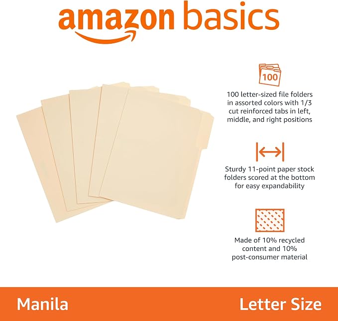 Amazon Basics File Folders - Image 2