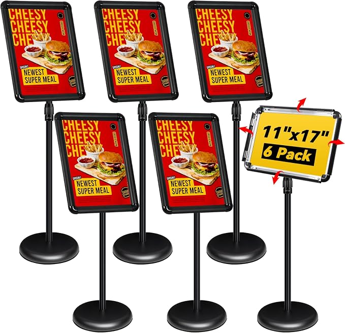 INNOVSIGN 6Pack Adjustable Pedestal Sign Holder by INNOVSIGN