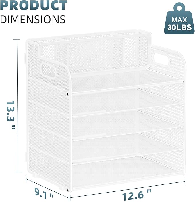 Marbrasse 5 Tier Paper Organizer - Image 3