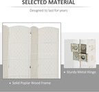 HOMCOM Room Divider, 6 Panel Folding Privacy Screen, 6FT Tall Portable Wicker - Image 4