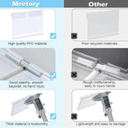 Meetory 50 Pcs Plastic Wire Shelf Label Holders, Retail Shop, Label Papers - Image 3