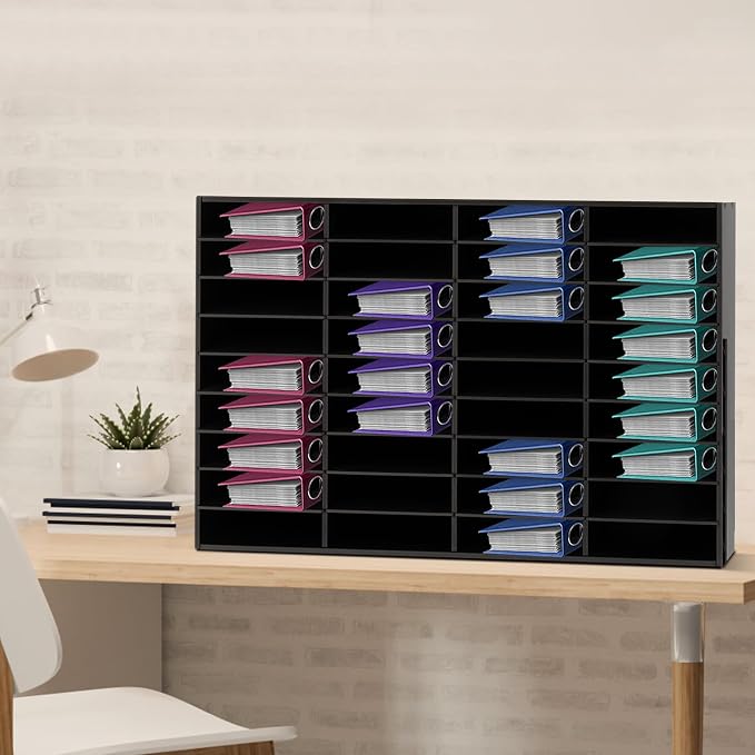 Literature Organizer with 36 Compartments | Adjustable Desktop File Sorter Mail - Image 3