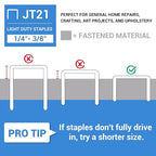 meite JT21 Staples, 5/16 Inch Galvanized Fine Wire Staples - Image 3