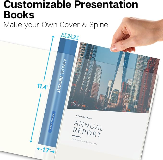 Dunwell Presentation Binder 12-Pocket, Displays 24 Pages, 8.5x11 Portfolio - Image 2