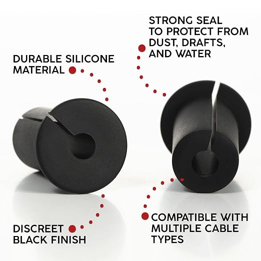 4 Pack 3/4" Silicone Cable Wall Grommet Compatible - Image 5