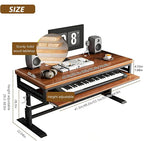 GRIPITHPY Modern Music Studio Desk Workstation - Image 2
