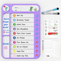 Magnetic Chore Chart for Kids, ADHD Task Tracker Easy-Check Routine Dry Erase by LightUpYourCreativity