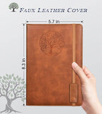 Biuwory Lined Journal Notebook for Women Men, 256 Pages A5 Hardcover Leather - Image 2
