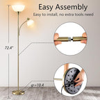 Floor Lamp, Dimmable Standing lamp, Stepless Dimming Brightness, Included 9W - Image 3