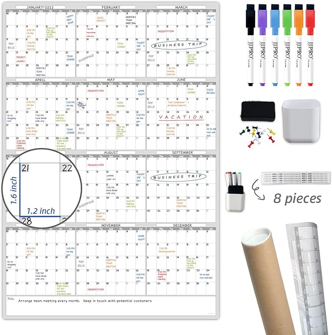 Dry Erase Wall Calendar by JJPRO