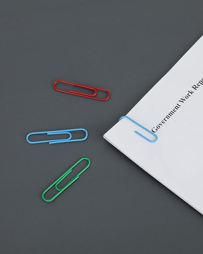 PAPERPAL Paperclips for Office School & Personal Use, Duo Size Vinyl Coated - Image 5