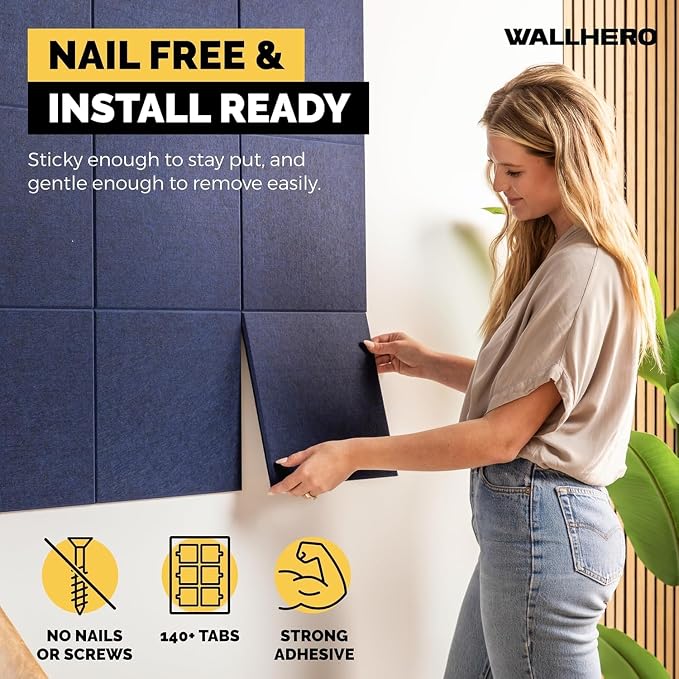 Large Cork Board Alternative | 15 Pack | Sizing Up to 59”x36”, Felt Wall Tiles - Image 6