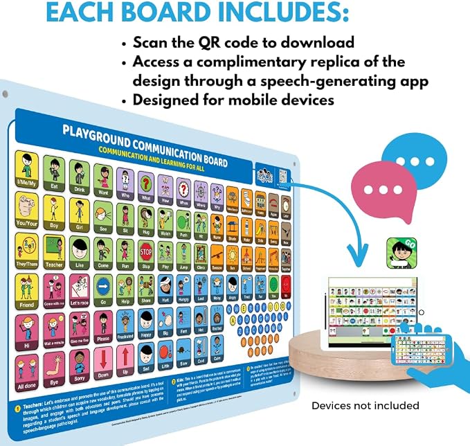 Outdoor Rated Plastic School Playground Communication Board - Image 5