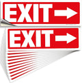 iSYFIX Exit Signs Stickers 12 Pack 12x4 Inch by iSYFIXPREMIUMSIGNS