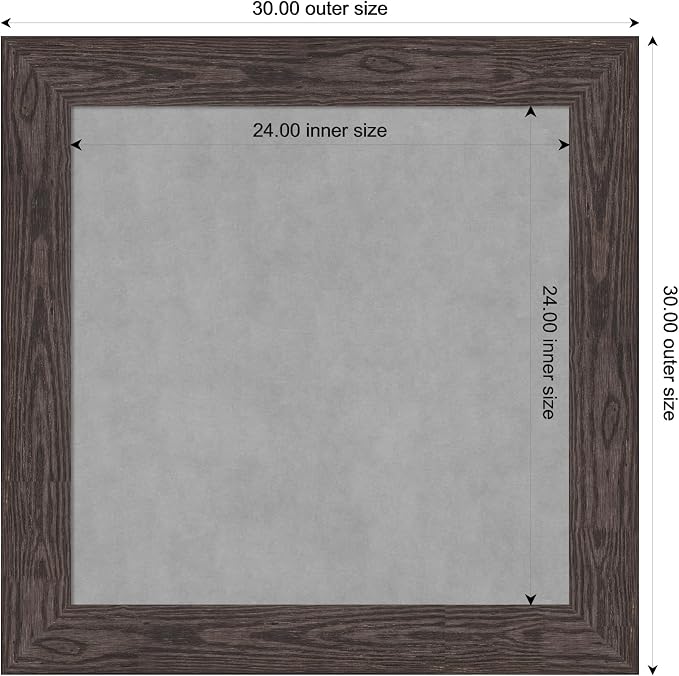 Amanti Art Black Framed Magnetic Board 30x30 Medium Vision Board - Image 4