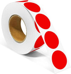1 Inch Round Color Coding Labels, 1000 Dots Per Roll Red Color Coded Dot by Unknown
