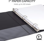 Samsill Durable 1 Inch Binder, Made in the USA, Round Ring Customizable Clear - Image 3