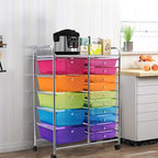 HAPPYGRILL 15-Drawer Rolling Cart, Storage Carts - Image 2