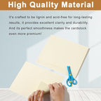 Silunkia 120 Sheets Cream Cardstock 8.5 x 11 Off White Paper, 250gsm/92lb Ivory - Image 4
