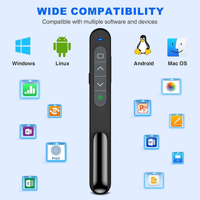 USB Type C 2 in 1 Rechargeable Wireless Presentation Clicker - Image 8