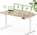 FLEXISPOT Solid Rubberwood Electric Standing Desk by FlexiSpot