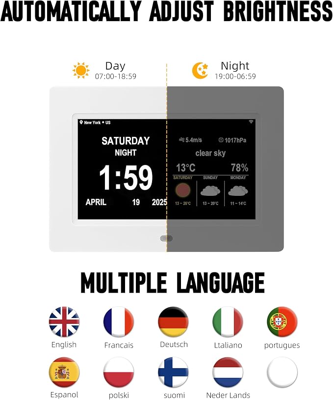 Memwake Digital Alarm Clock, Clock - Image 4