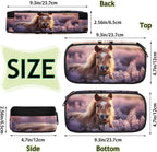 Pardick Pencil Case，Horse 3D Big Capacity Pencil Pouch Coin Pouch Stationery - Image 4