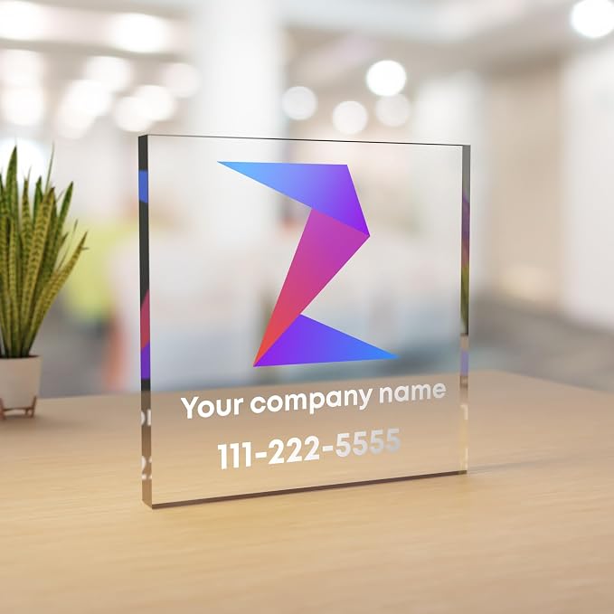 EGD Personalized Acrylic Desk Business Sign - Image 6