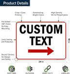 Custom Arrow, Custom Directional Sign, Right Arrow, 18x24 Inches, 55 mil thick - Image 6